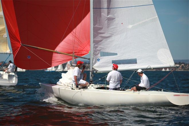Smith still among the leaders on the first downhill leg. - Royal Freshwater Bay Yacht Club Opening Day © Bernie Kaaks
